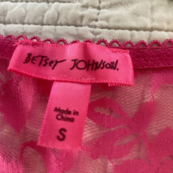 NWT Betsey Johnson Floral Lace Babydoll and Thong Set Slip Dress Size S Nightie - Picture 6 of 10